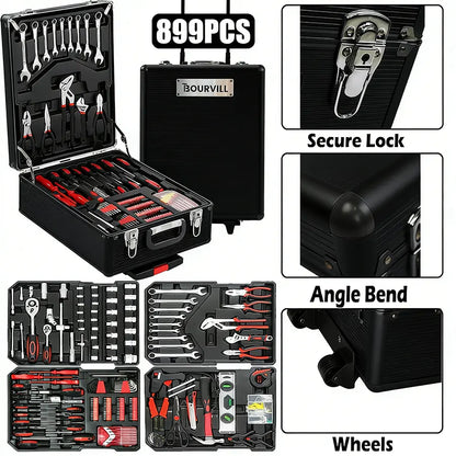 💥💥899-Piece Master Mechanic Tool Set with Mobile Rolling Storage Cabinet