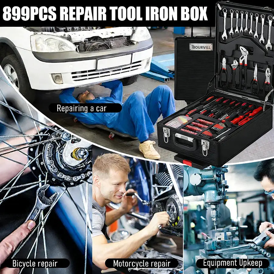 💥💥899-Piece Master Mechanic Tool Set with Mobile Rolling Storage Cabinet