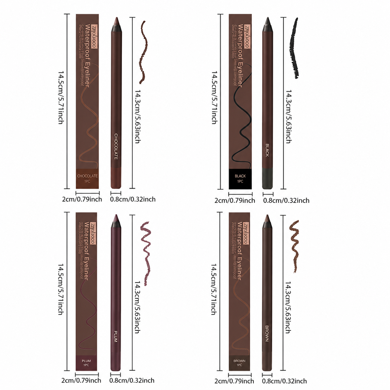 Ultra-Pigmented Beachproof Gel Pencil Eyeliner With Free Sharpener💖