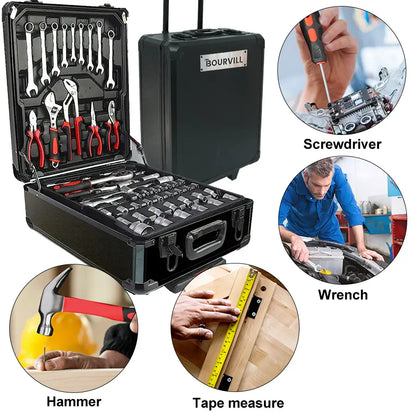 💥💥899-Piece Master Mechanic Tool Set with Mobile Rolling Storage Cabinet